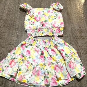 Janie and Jack Floral Print two piece outfit